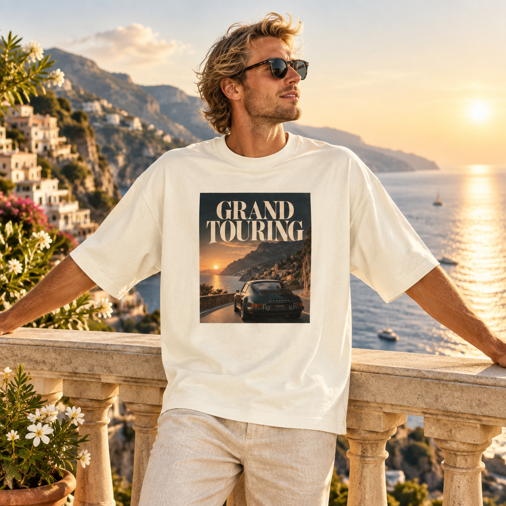 Motorsport Grand Touring Oversized Graphic T-Shirt Archive 02 | 240 GSM Cotton