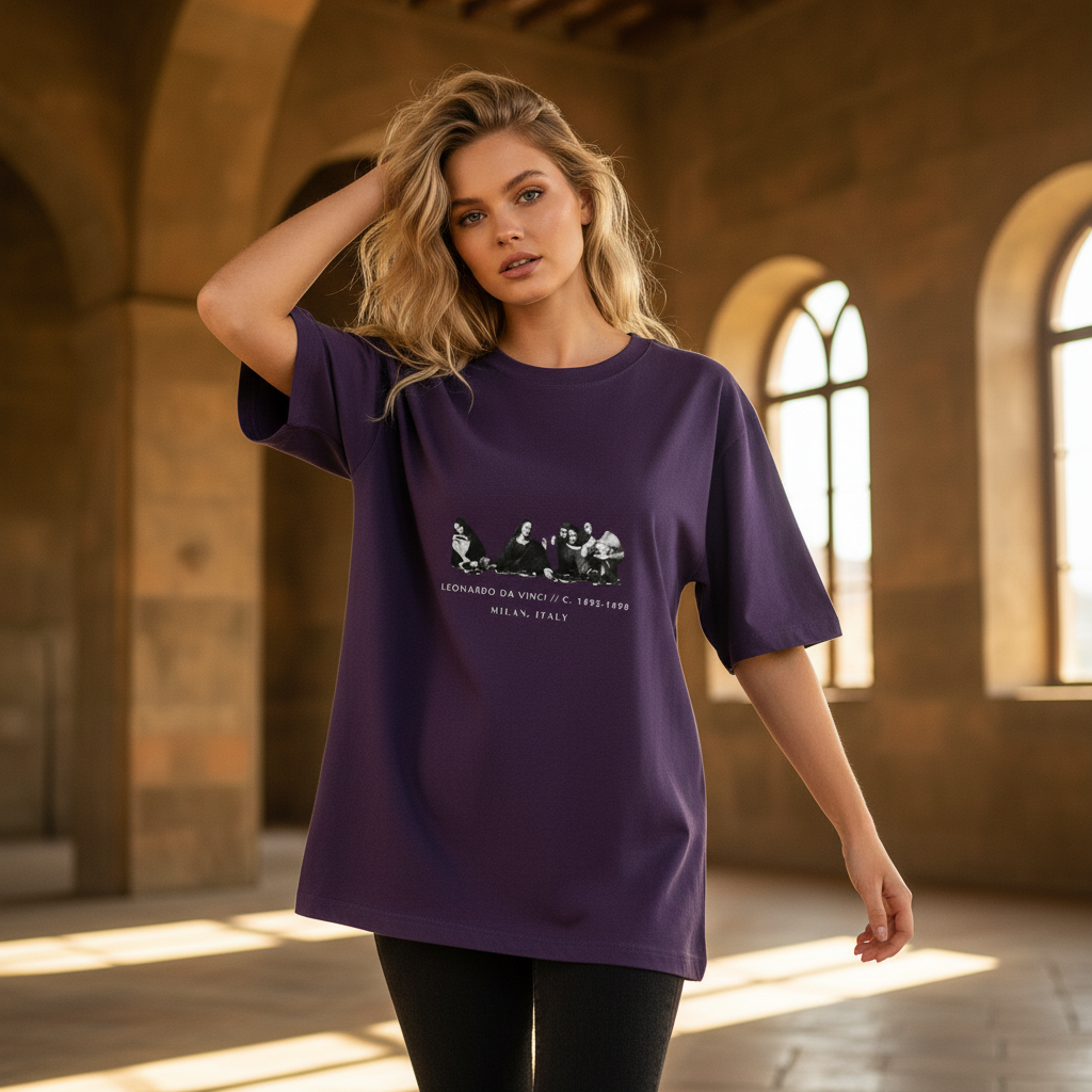Last Supper Renaissance Art Oversized Graphic T-Shirt | 240 GSM Heavyweight