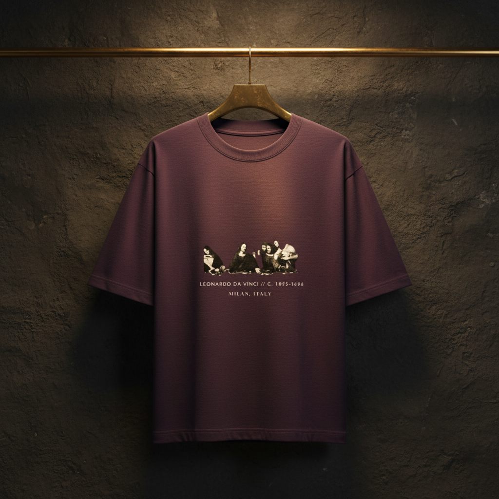 Last Supper Renaissance Art Oversized Graphic T-Shirt | 240 GSM Heavyweight