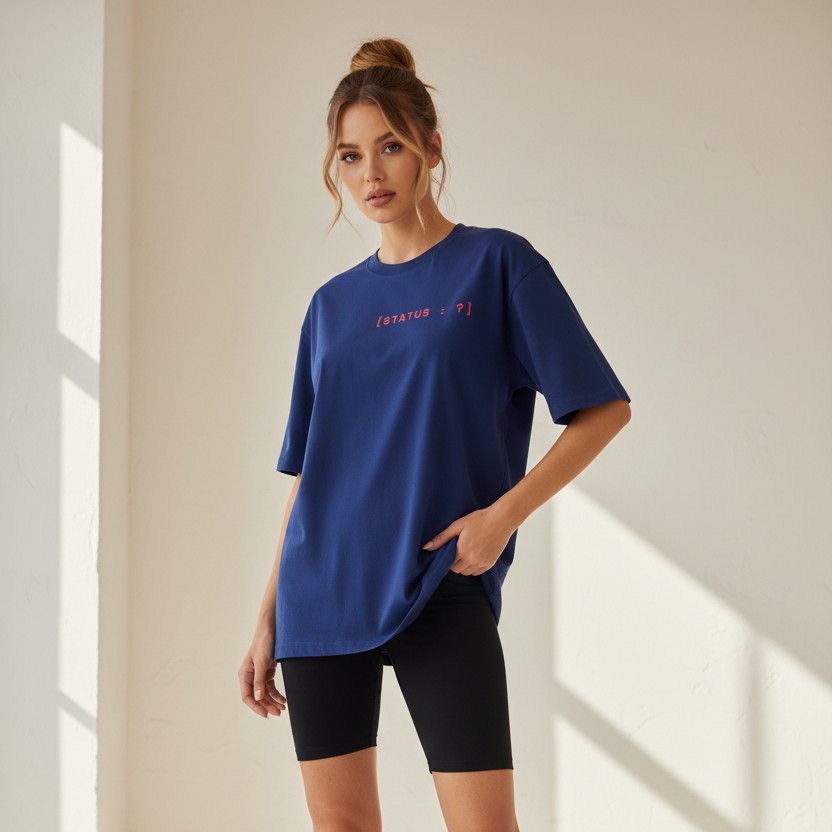 Funny Overthinking Oversized Graphic T-Shirt | 240 GSM Heavyweight 100% Cotton