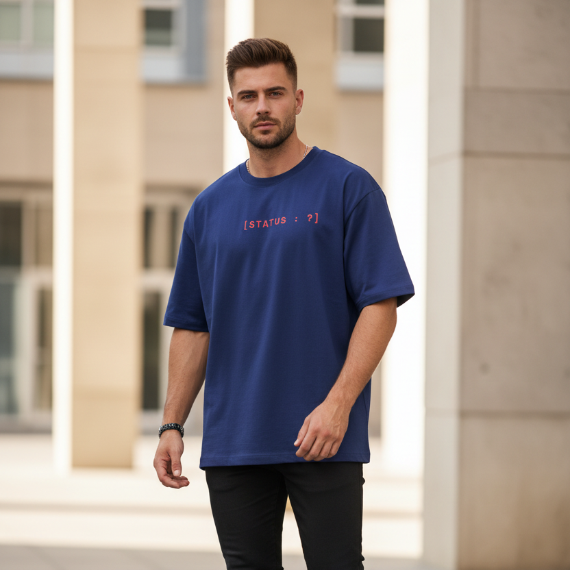Funny Overthinking Oversized Graphic T-Shirt | 240 GSM Heavyweight 100% Cotton