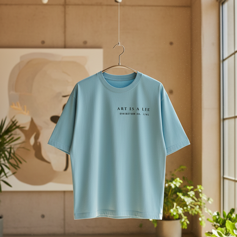 Mona Lisa Renaissance Art Oversized Graphic T-Shirt | 240 GSM Heavyweight Cotton