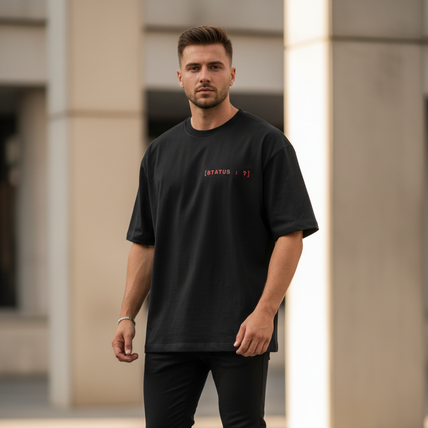Funny Overthinking Oversized Graphic T-Shirt | 240 GSM Heavyweight 100% Cotton