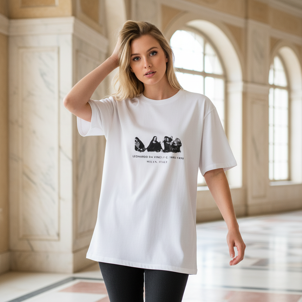 Last Supper Renaissance Art Oversized Graphic T-Shirt | 240 GSM Heavyweight