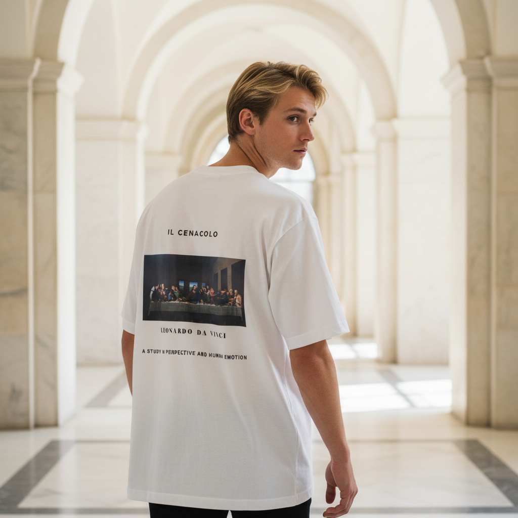 Last Supper Renaissance Art Oversized Graphic T-Shirt | 240 GSM Heavyweight