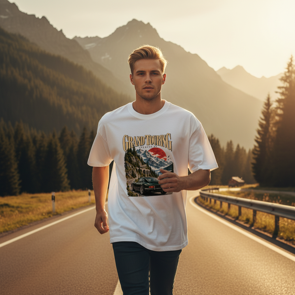 Motorsport Grand Touring Oversized Graphic T-Shirt Archive 01 | 240 GSM Cotton