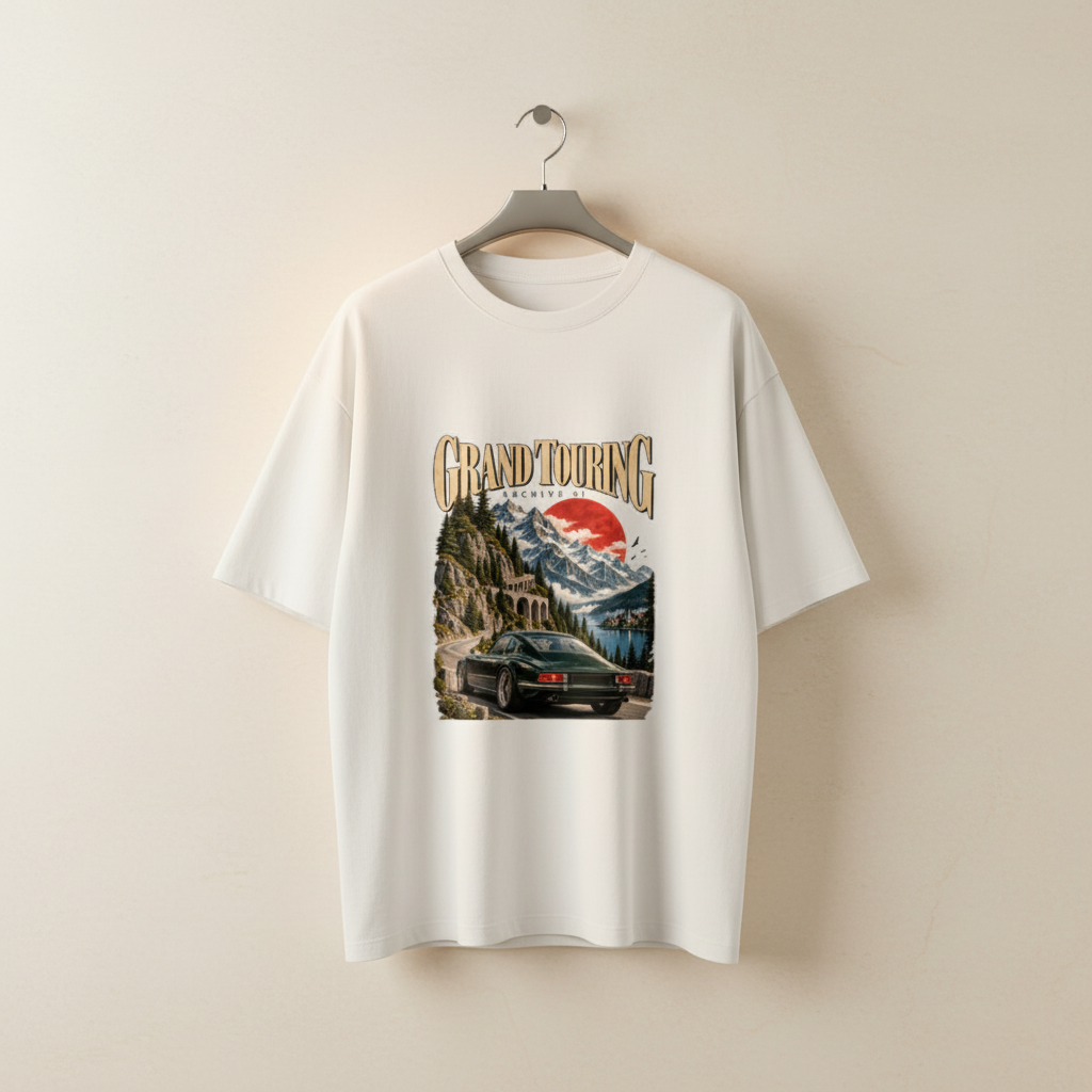 Motorsport Grand Touring Oversized Graphic T-Shirt Archive 01 | 240 GSM Cotton